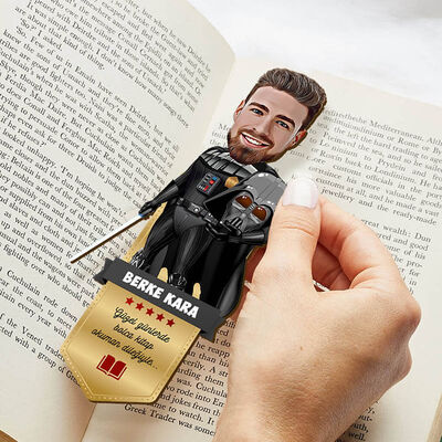 Uzaylı Kostümlü Adam Karikatürlü Kitap Ayracı - 3