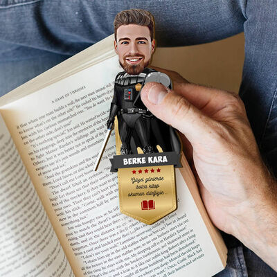 Uzaylı Kostümlü Adam Karikatürlü Kitap Ayracı - 4