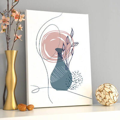 Vase Tasarım Sanatsal Kanvas Tablo - 1