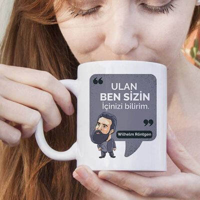 Wilhelm Roentgen Esprili Kahve Kupası - 1
