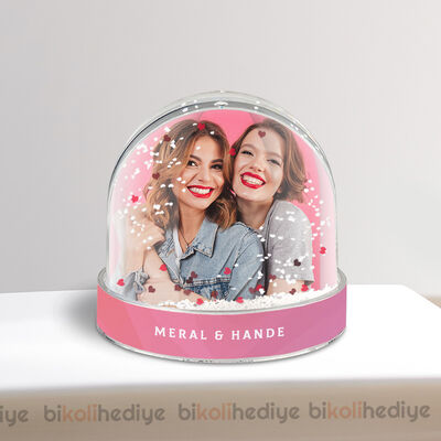 Yakın Dosta Hediye Fotoğraflı Kar Küresi - 5