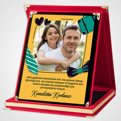 Yakışıklı Babam Kişiye Özel Plaket - 1
