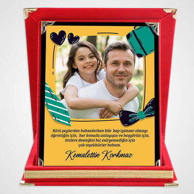 Yakışıklı Babam Kişiye Özel Plaket - 2