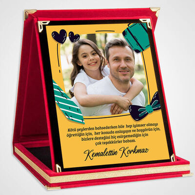 Yakışıklı Babam Kişiye Özel Plaket - 3