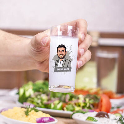 Yakışıklı Kişiye Özel İkili Rakı Bardağı - 2
