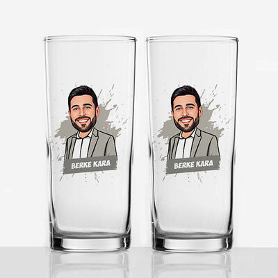 Yakışıklı Kişiye Özel İkili Rakı Bardağı - 3