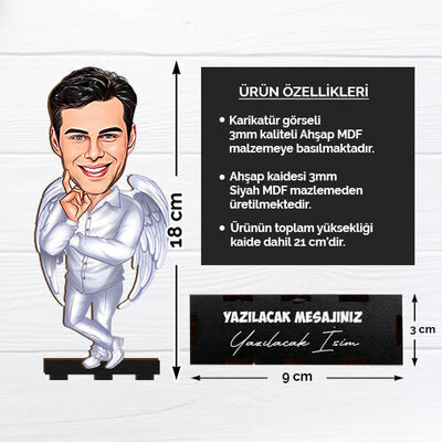 Yakışıklı Melek Karikatürlü Biblo - 2