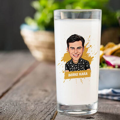 Yakışıklı Sevgilim Karikatürlü Rakı Bardağı - 3