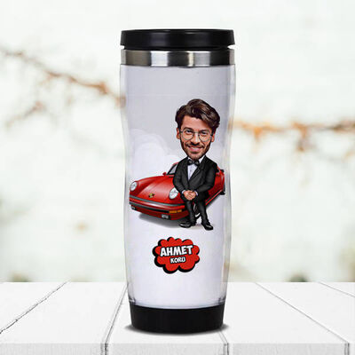 Yakışıklı ve Karizmatik Karikatürlü Termos Bardak - 1