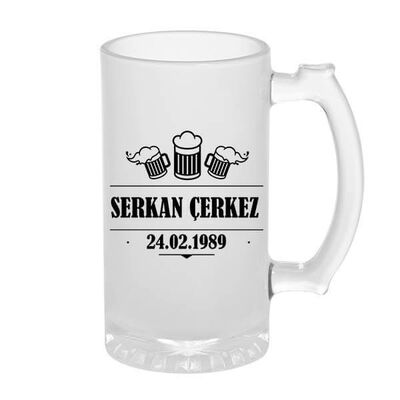 Yaş Gününe Özel Erkeğe Hediye Bira Bardağı - 1
