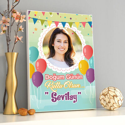 Yaş Gününe Özel Resimli Kanvas Tablo - 1