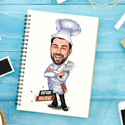 Yemeklerin Ustası Karikatürlü Defter - 1