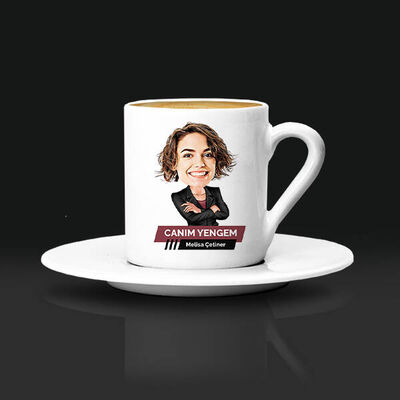 Yengeye Hediye Karikatürlü Kahve Fincanı - 1