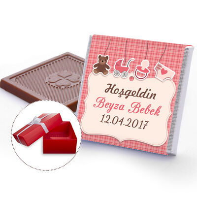 Yeni Doğan Kız Bebek Çikolatası - 1