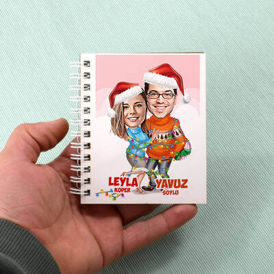 Yeni Yıl Aşıkları Karikatürlü Defter - 1