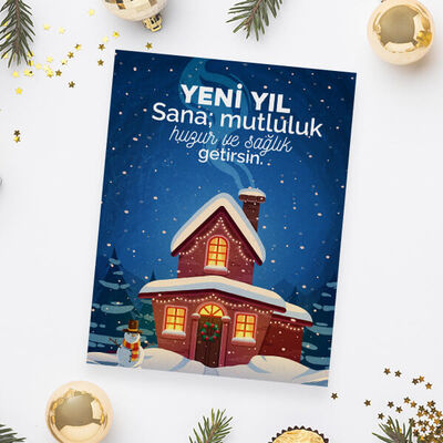 Yeni Yıl Mutluluğu Konsept Hediye Kutusu - 5