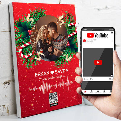 Yeni Yıl Sürprizi Ses İzi Kanvas Tablo - 1