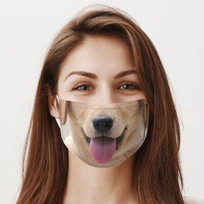 Yıkanabilir Köpek Tasarımlı Ağız Maskesi - 1