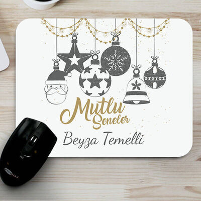 Yılbaşı Süsleri İsme Özel Mouse Pad - 1