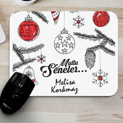 Yılbaşına Mesajlı ve İsimli Mouse Pad - 1