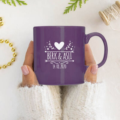 Yıldönümü Hediyesi Kupa Bardak Mor - 1