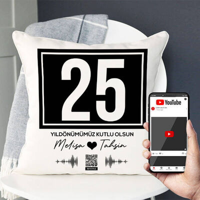 Yıldönümü Hediyesi Ses İzi Yastık - 1