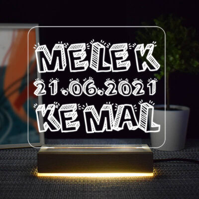 Yıldönümüne Özel Tarihli 3d Led Lamba - 1