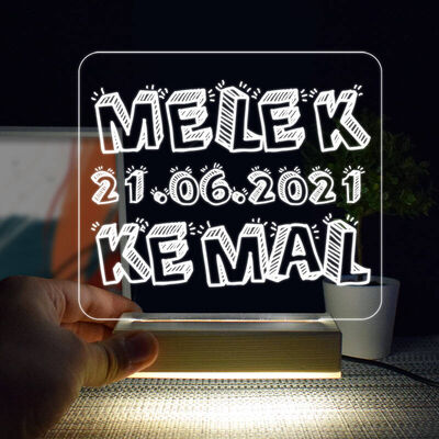 Yıldönümüne Özel Tarihli 3d Led Lamba - 2