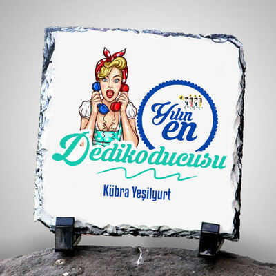 Yılın Dedikoducusu İsme Özel Taş Baskı - 1