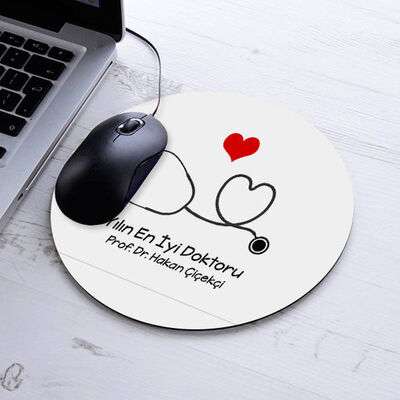 Yılın Doktoru Temalı Yuvarlak Mousepad - 1