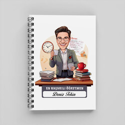 Yılın En Başarılı Erkek Öğretmeni Karikatürlü Defter