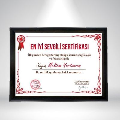 Yılın En İyi Sevgilisi Sertifikası - 1