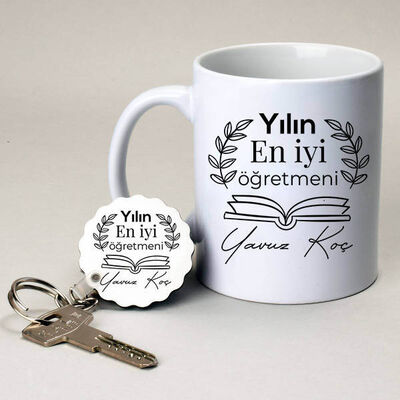Yılın Öğretmen Kupa ve Anahtarlık Kişiye Özel - 1