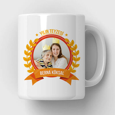 Yılın Teyzesine Hediye Kupa Bardak - 1