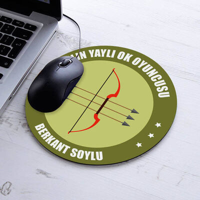 Yılın Yaylı Ok Oyuncusu İsme Özel Yuvarlak Mousepad - 1