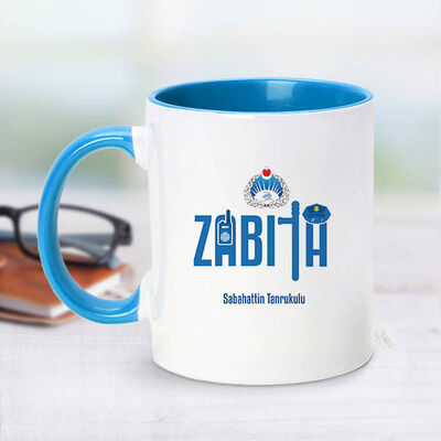 Zabıta Memurları İçin Mavi Kupa Bardak - 1