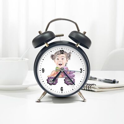 Zeka Küpü Kız Çocuk Karikatürlü Çalar Saat - 1