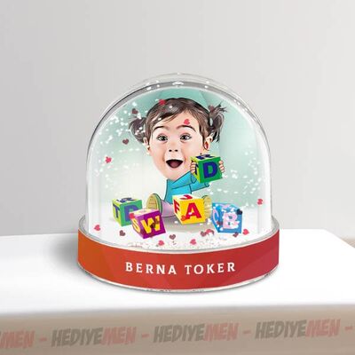 Zeka Küpü Kız Karikatürlü Kar Küresi - 2