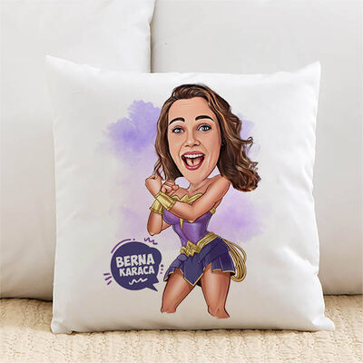 Zeyna Karikatürlü Kişiye Özel Yastık - 1