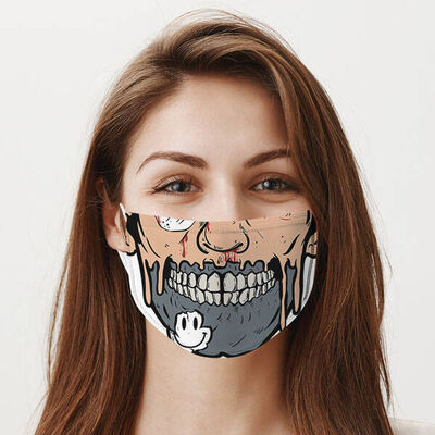 Zombi Ağzı Yıkanabilir Tasarım Maske - 1